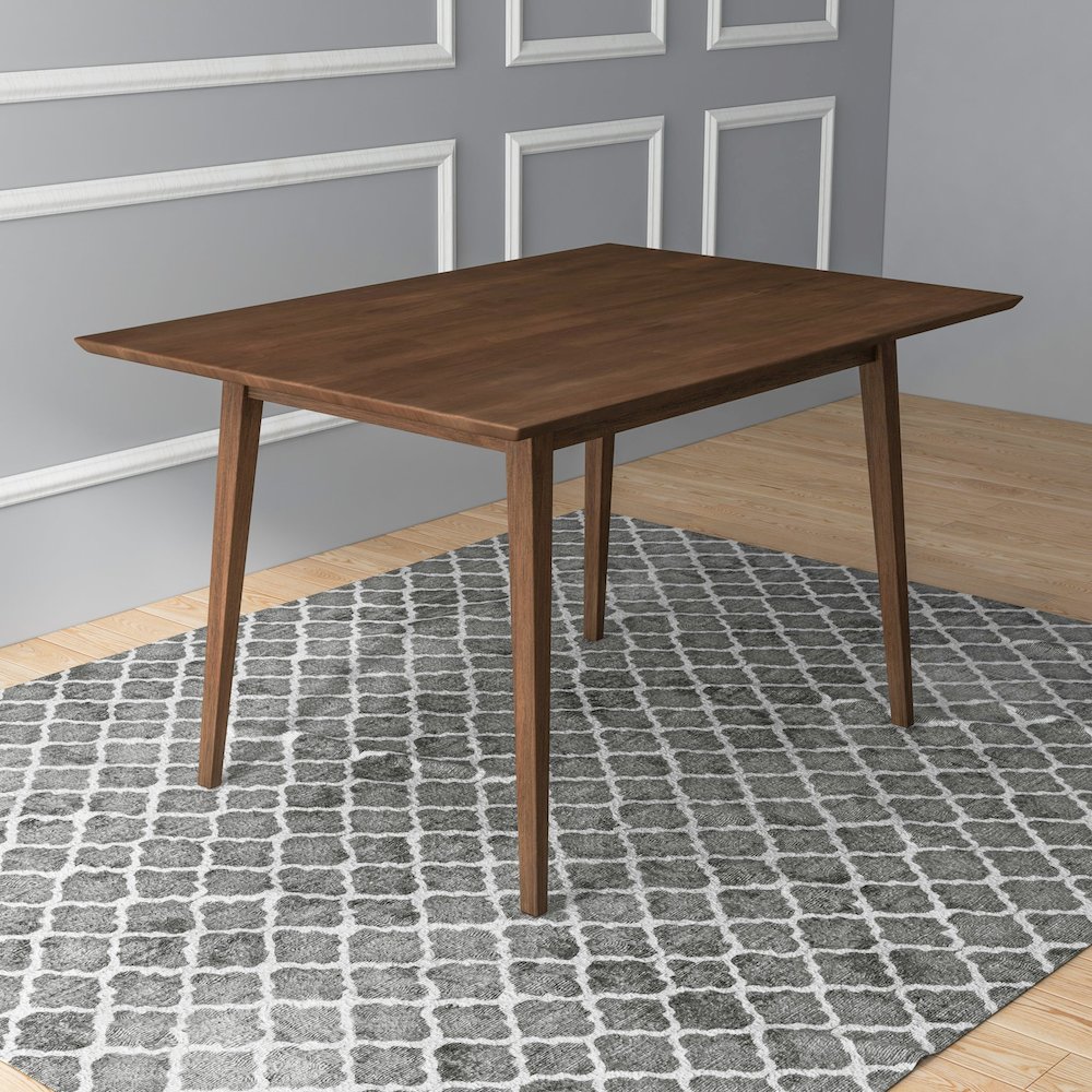 Mary Modern Style Solid Wood Rectangular Dining Kitchen Table. Picture 2