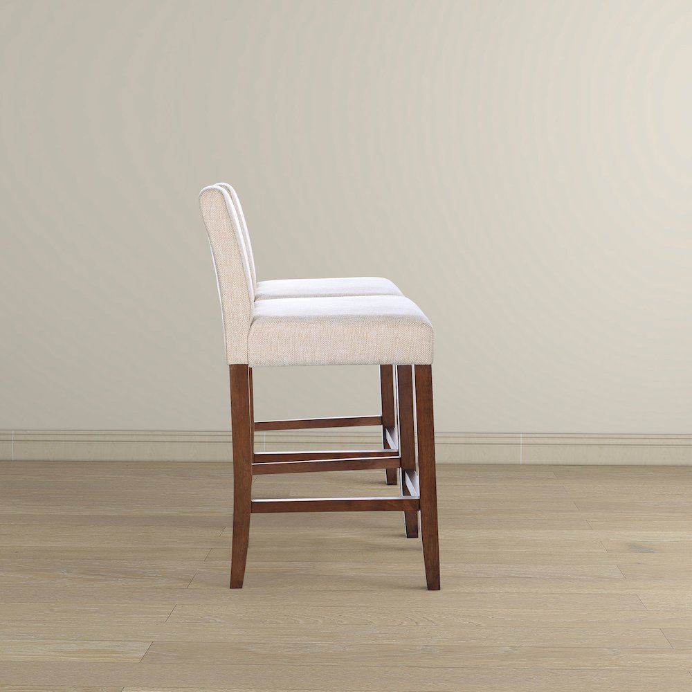 Dorian Beige Fabric Counter Chair (Set of 2). Picture 4