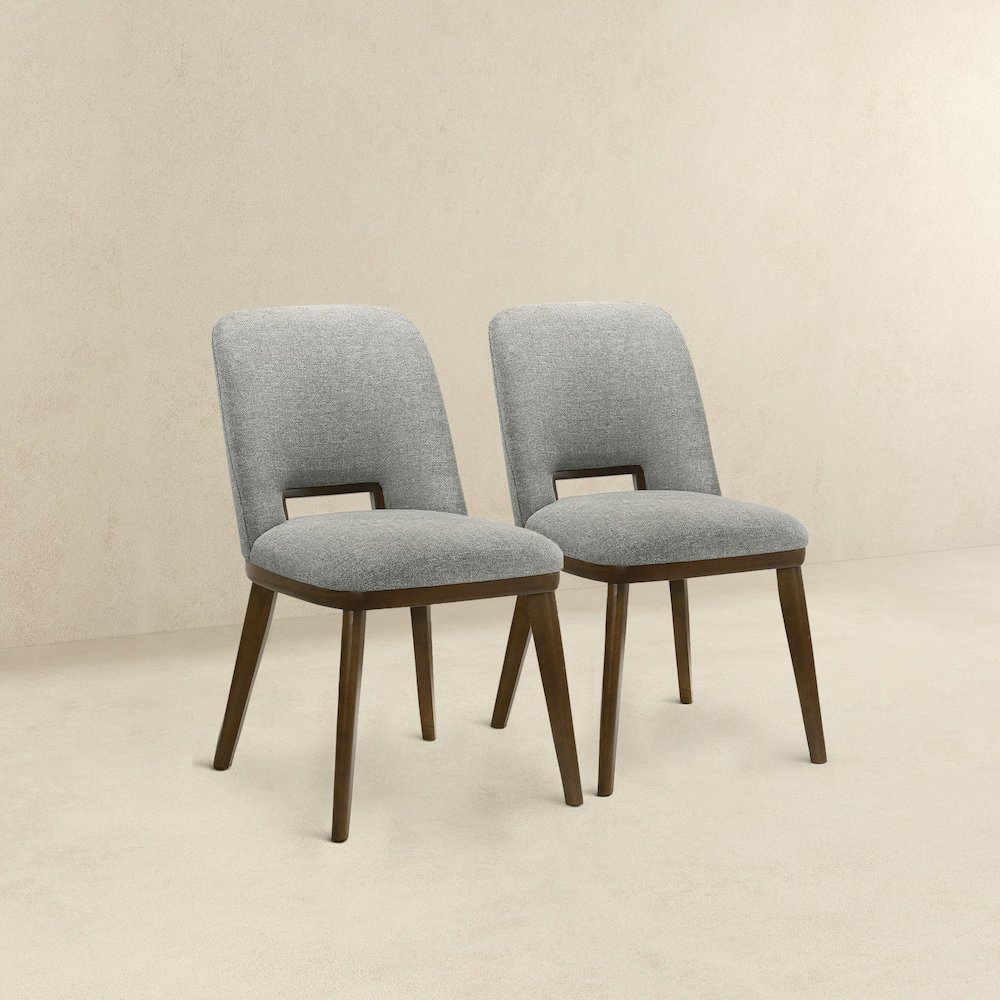 Blaken Light Grey Fabric Dining Chair (Set Of 2). Picture 5
