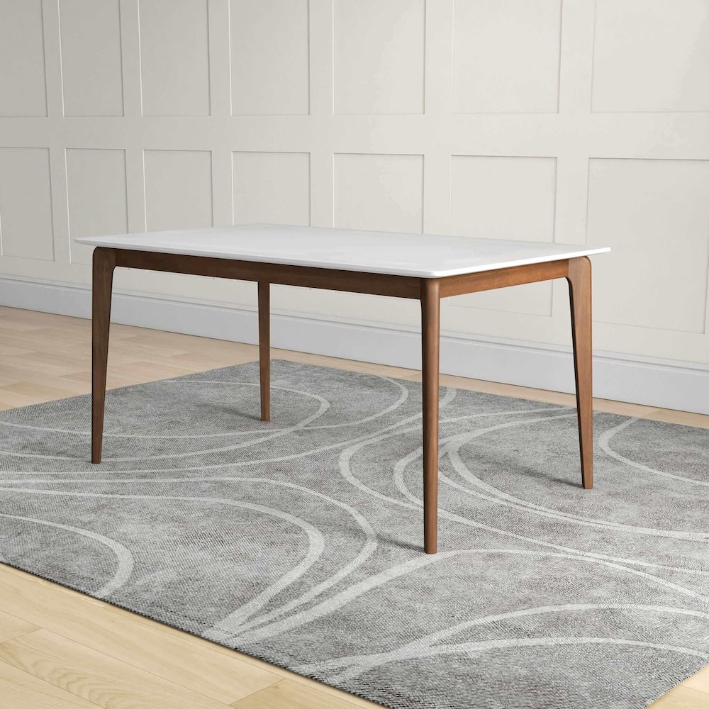 Lindsey Solid Wood White Top Dining Table. Picture 5