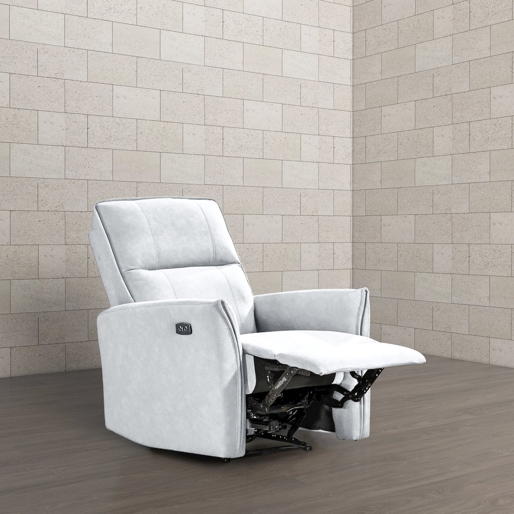 Asheville Grey Suede Recliner Chair. Picture 7