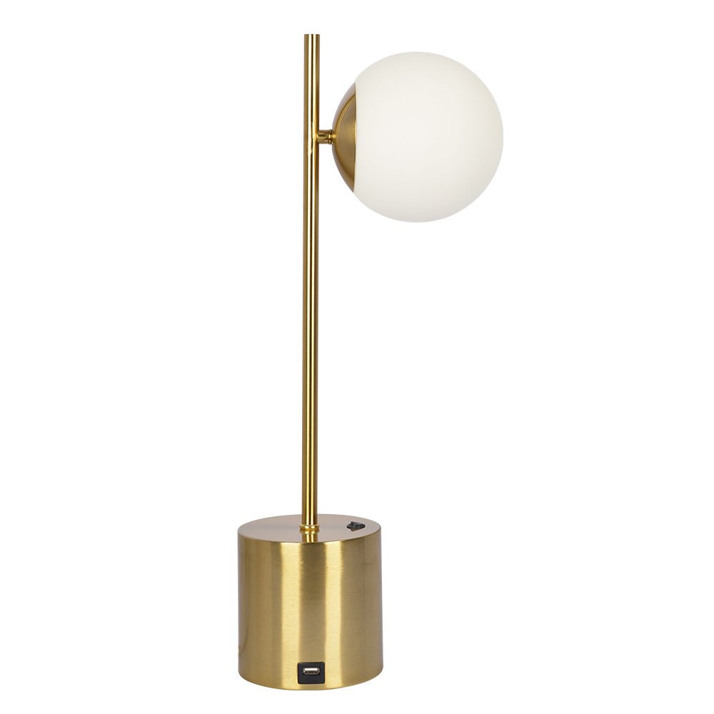 Ethereal Modern Small Brass Metal Table Lamp. Picture 1