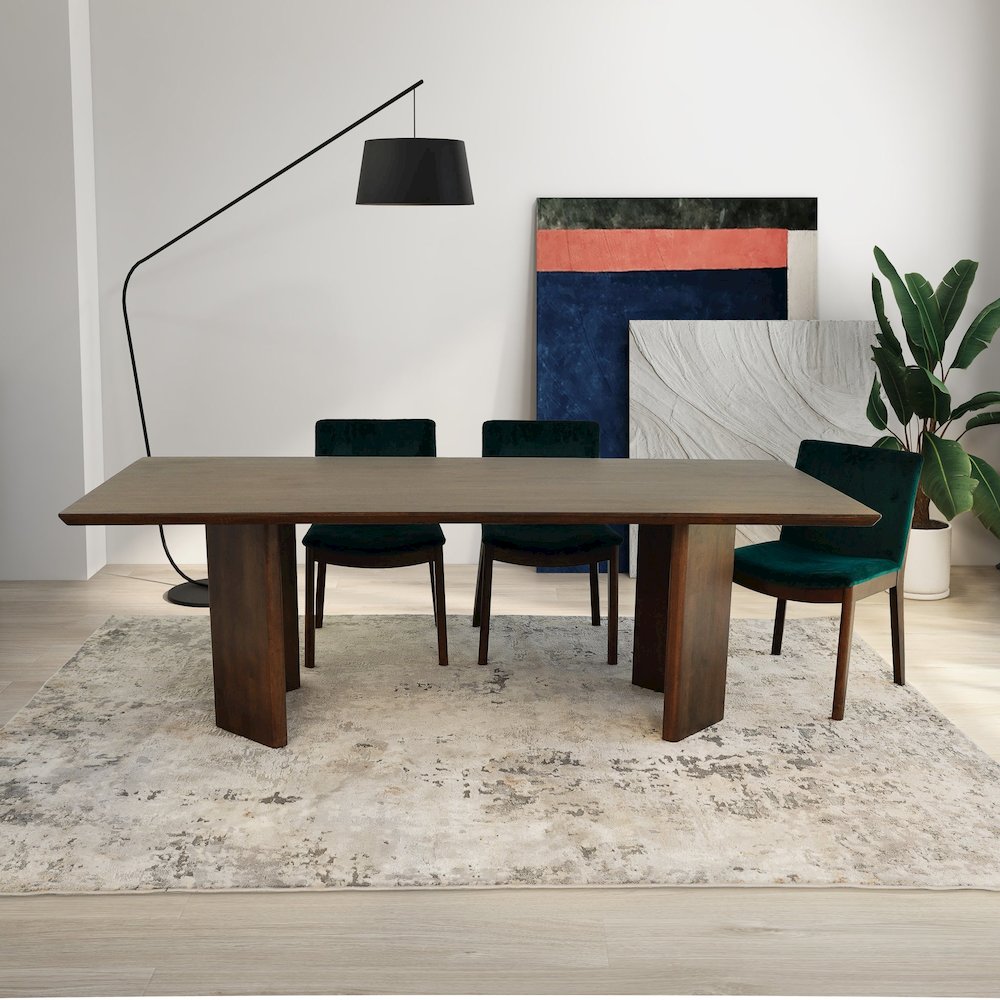 Alden Walnut Dining Table. Picture 3