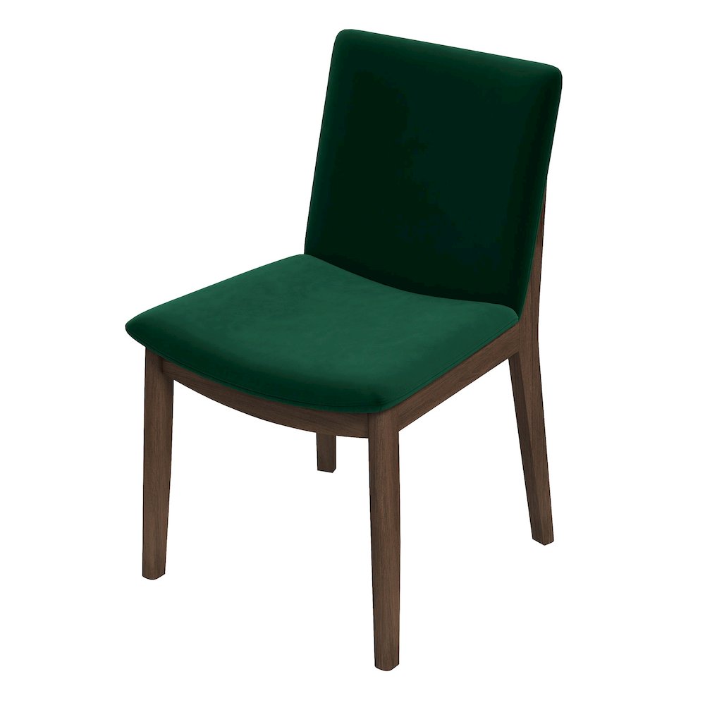 Laura  Green Velvet Solid Wood Dining Chair (Set Of 2). Picture 6