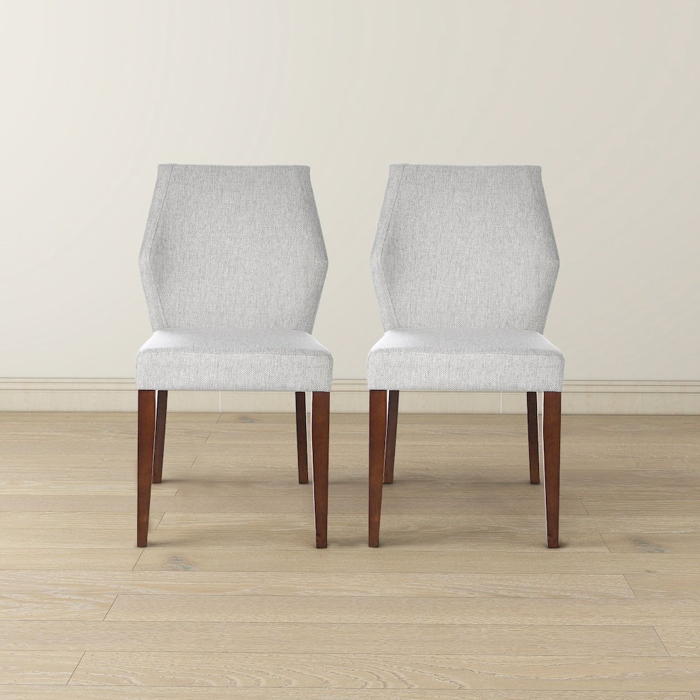 Luca Light Grey Fabric Dining Chair (Set Of 2). Picture 2