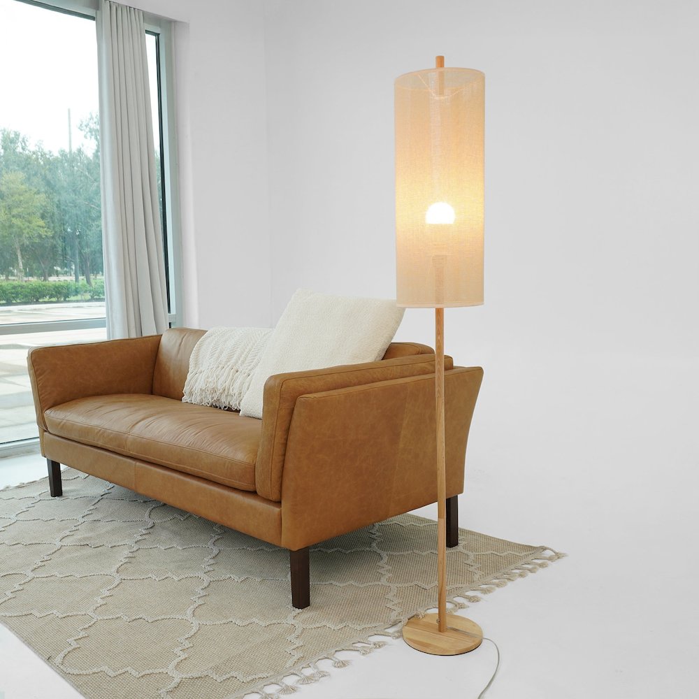 Vialux Floor Lamp - Oak and Natural. Picture 8