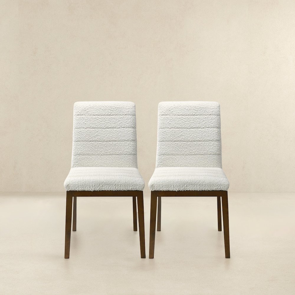 Ines White Boucle Dining Chair (Set Of 2). Picture 6