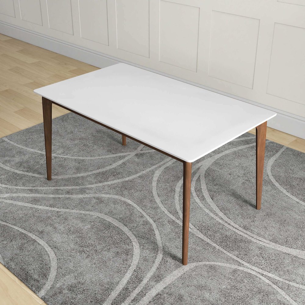 Lindsey Solid Wood White Top Dining Table. Picture 3