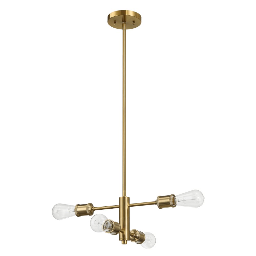 Trellis Four Lights Modern Gold Chandelier. Picture 1
