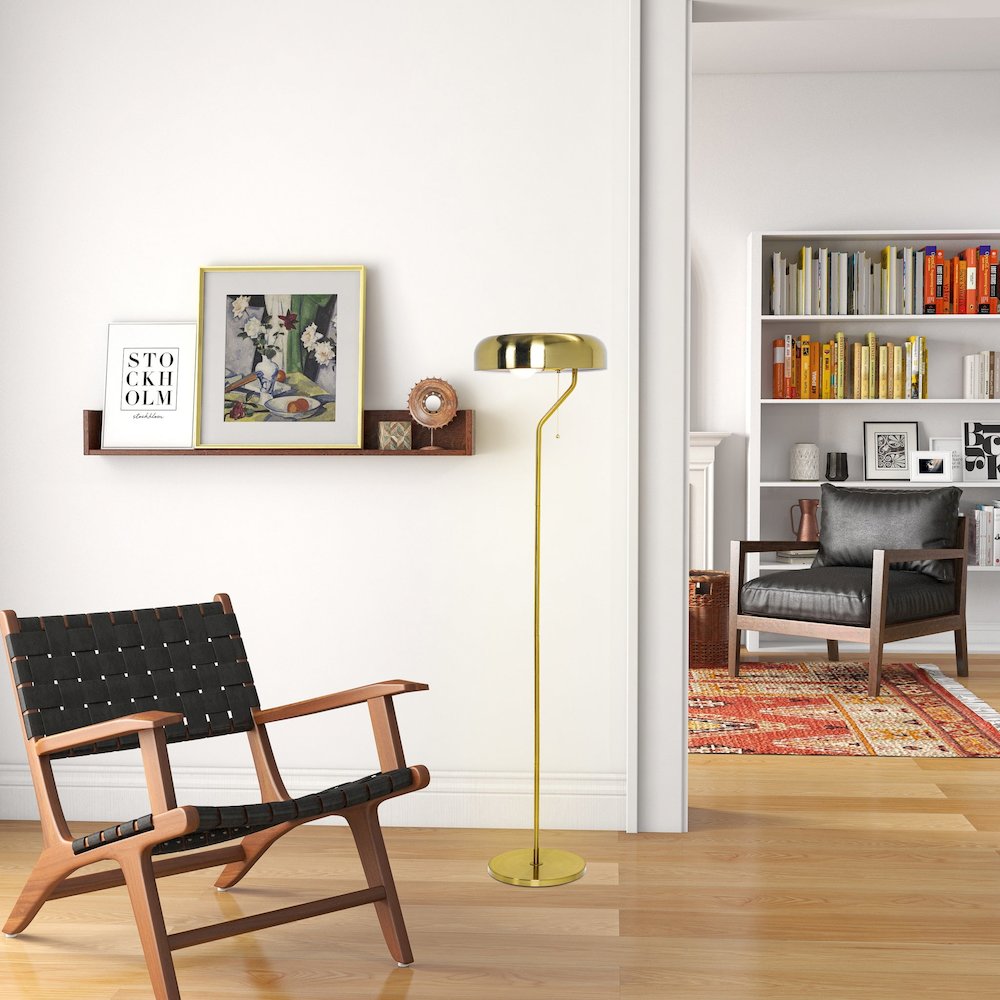 Spectra Floor Lamp - Gold outer and White inner. Picture 7