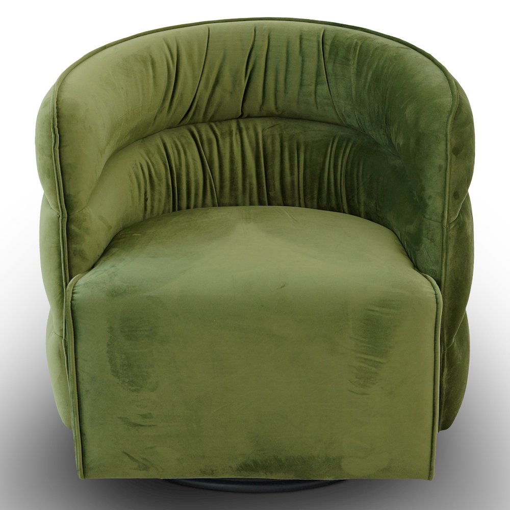 Walden Swivel Chair - Green Velvet. Picture 2