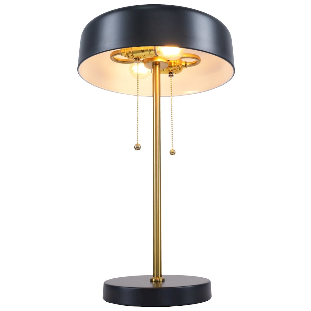 Obni Table Lamp with Black outer and White inner. Picture 1