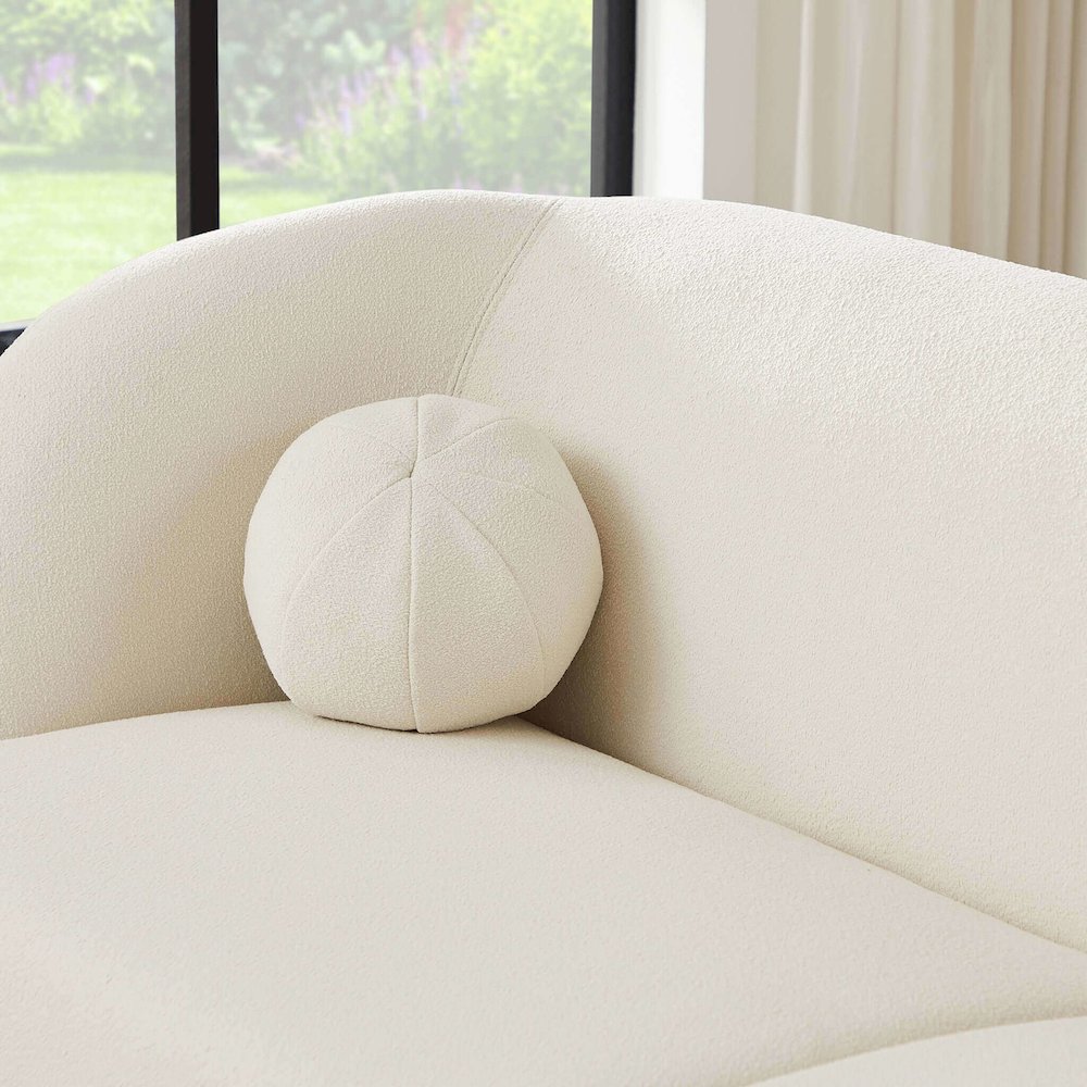 Anna Ivory Boucle Sofa. Picture 6