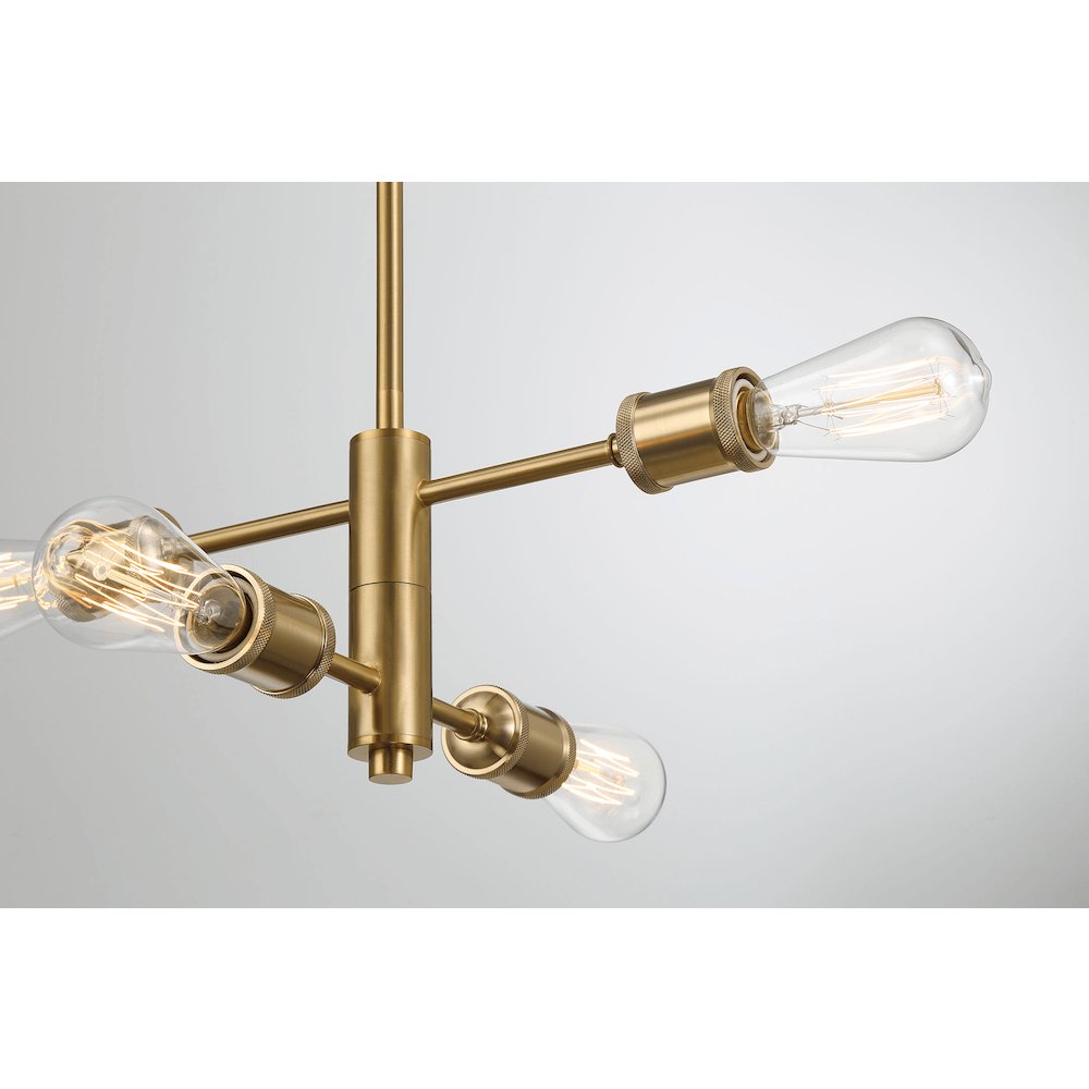 Trellis Four Lights Modern Gold Chandelier. Picture 4
