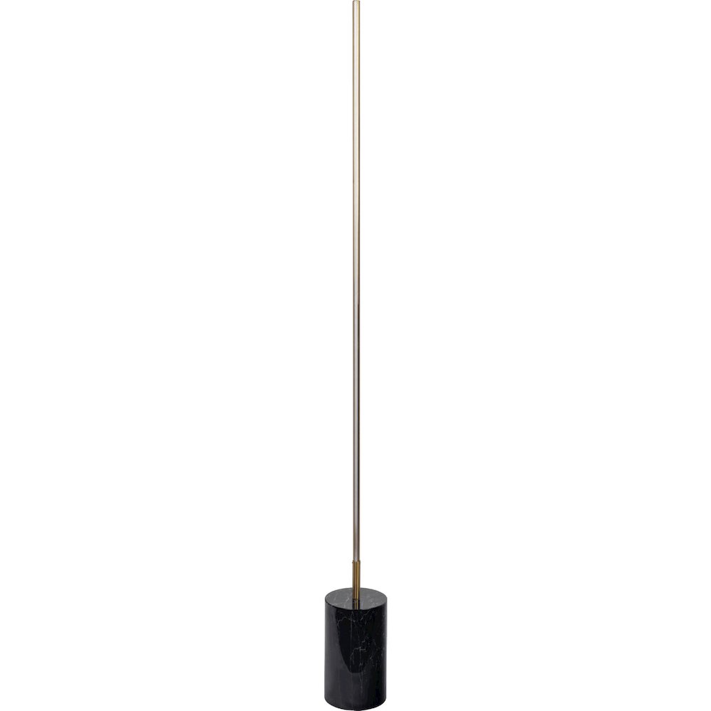 Prism Brassed Gold LED Floor Lamp with On/Off Switch Faux Marble Base. Picture 1
