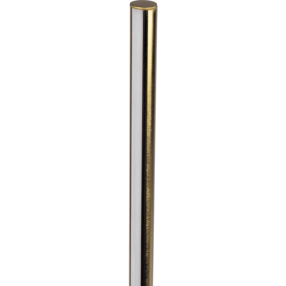 Prism Brassed Gold LED Floor Lamp with On/Off Switch Faux Marble Base. Picture 3