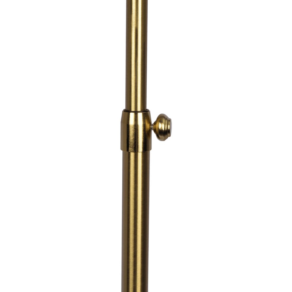Verve Brassed Gold Floor Lamp with On/Off Switch Adjustable Led Round Base. Picture 3
