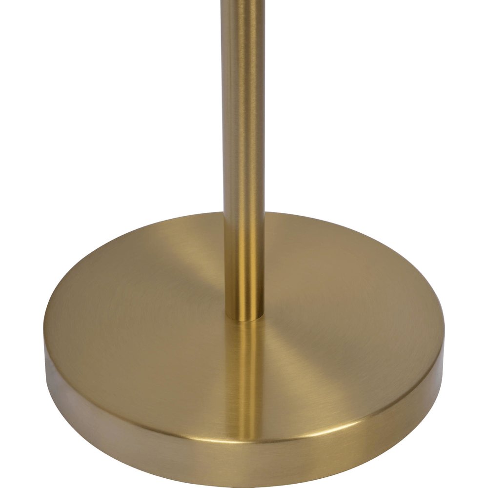 Verve Brassed Gold Floor Lamp with On/Off Switch Adjustable Led Round Base. Picture 4