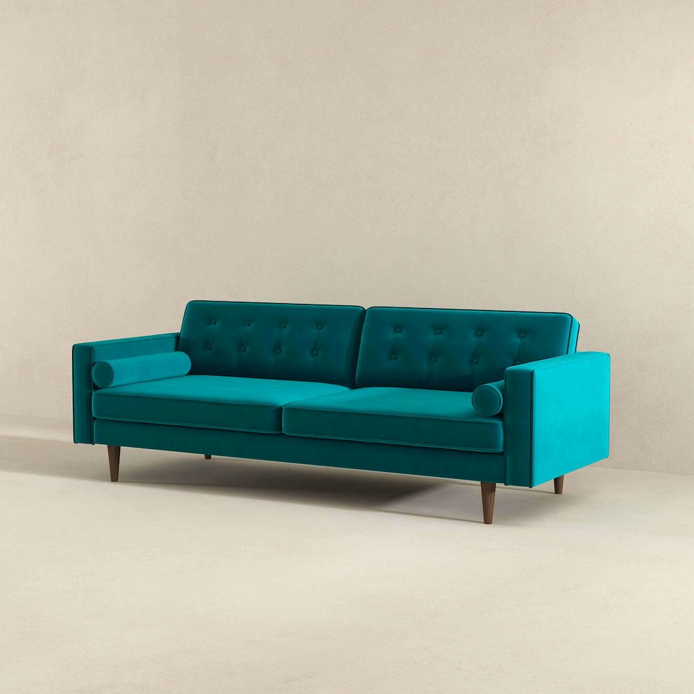 Casey Velvet Sofa. Picture 4