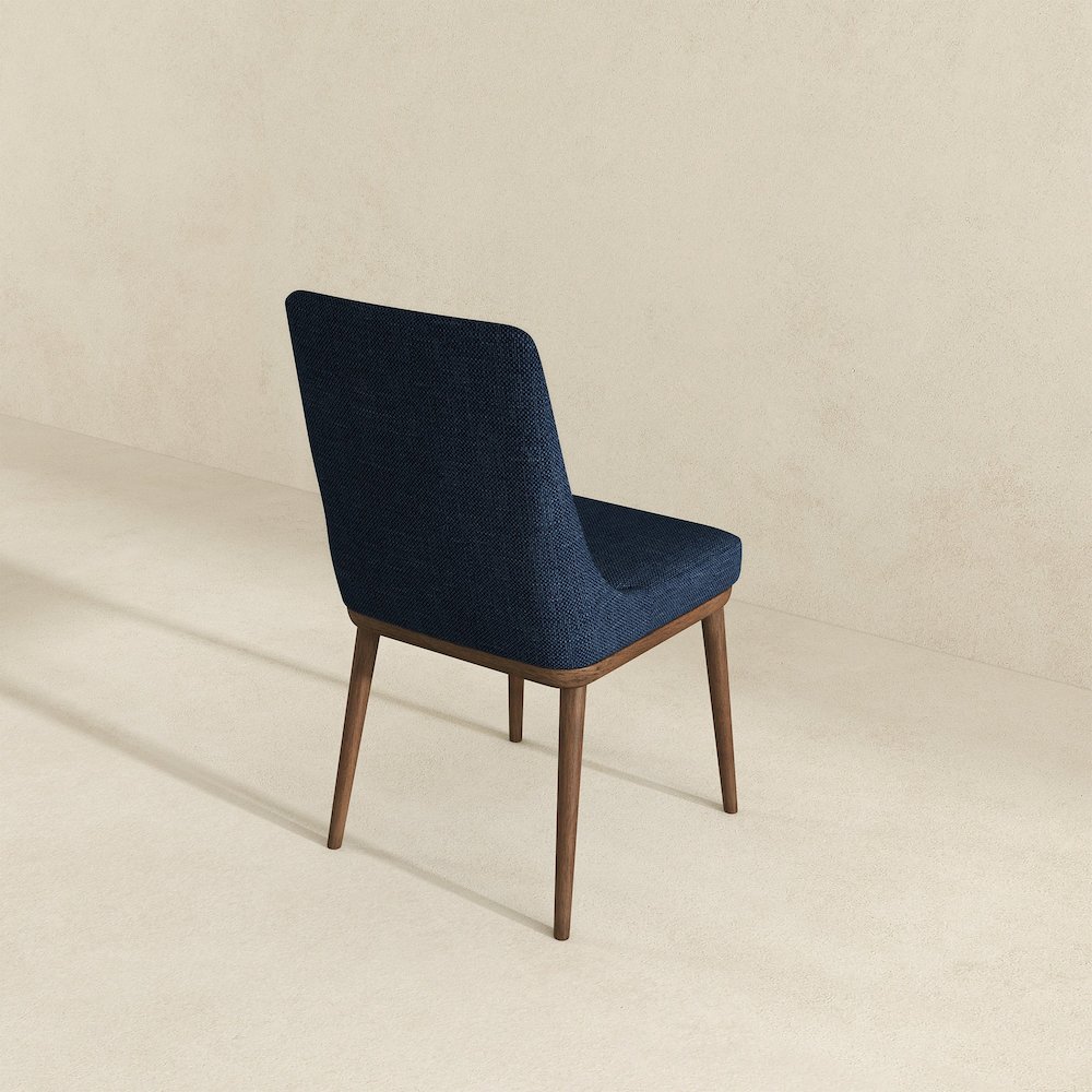Kate  Dark Blue Fabric Dining Chair (Set Of 2). Picture 5