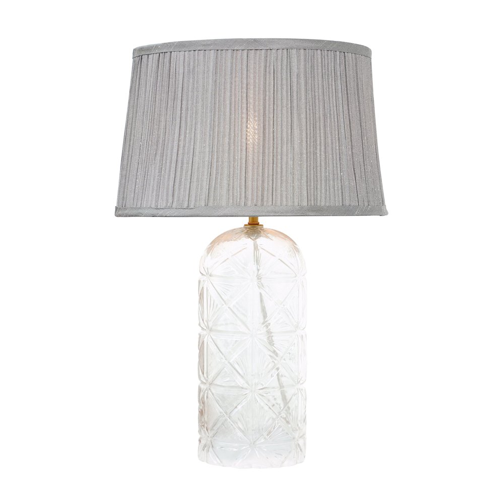 Luxora Table Lamp Gold - Clear and Grey. Picture 5