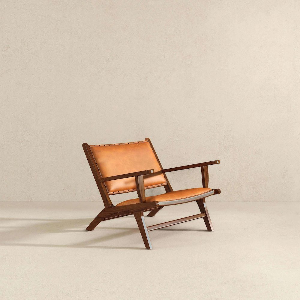 Daniel Leather Arm Chair. Picture 7