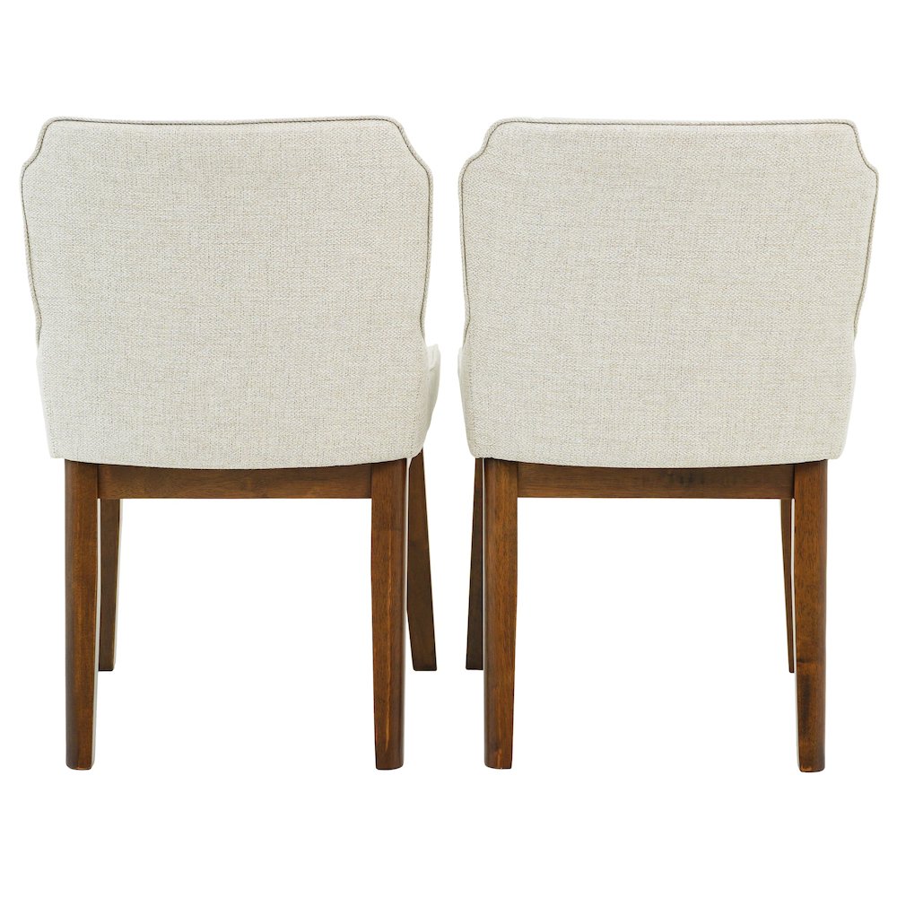Ellis Dining Chair Set of 2 - Beige Fabric. Picture 5