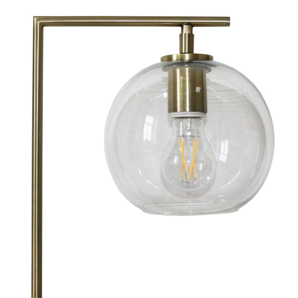 Wander Right Angle Glass Table Lamp - Bronze. Picture 3