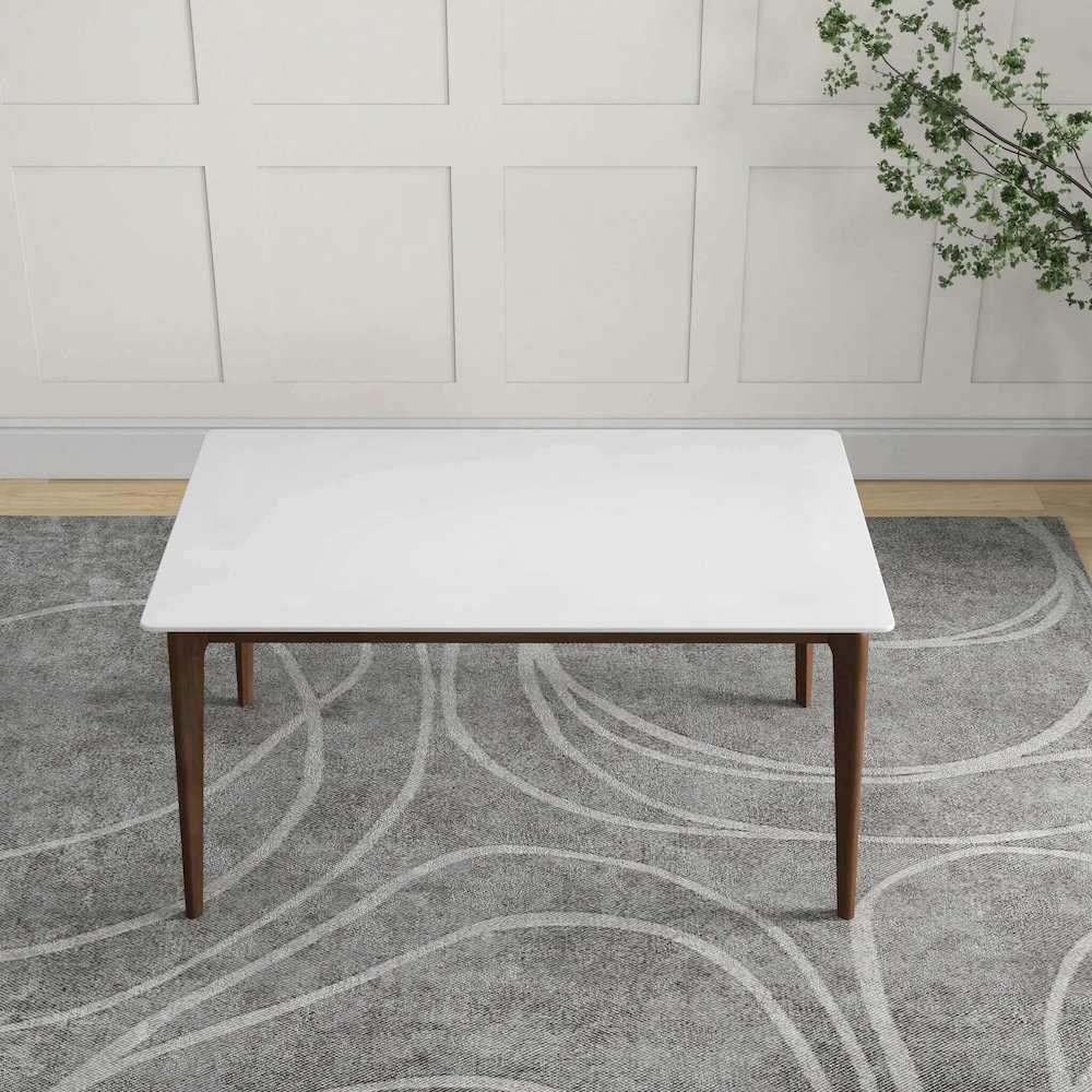 Lindsey Solid Wood White Top Dining Table. Picture 2