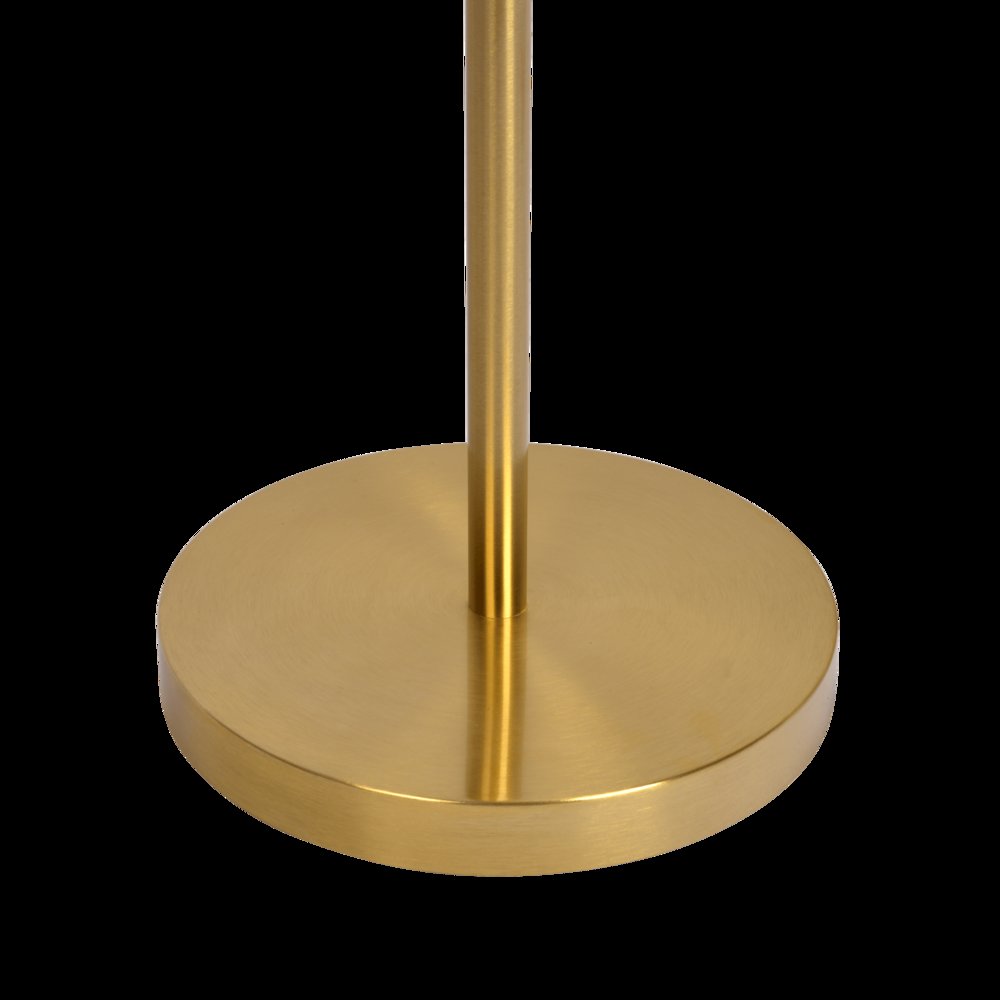 Brilliance Modern Gold Brush Floor Lamp, Opal Glass Shades and Round Metal Base. Picture 6