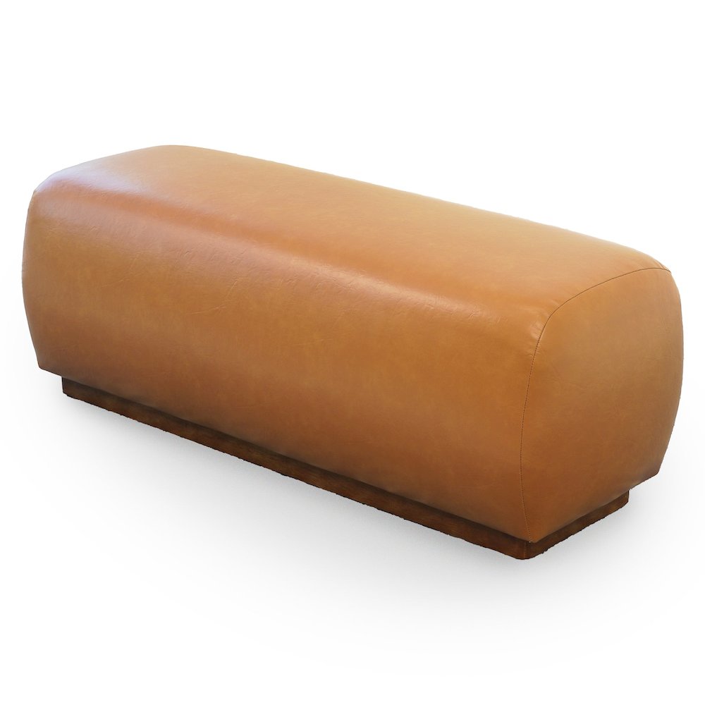 Kelvin Tan Vegan Leather Bench. Picture 1
