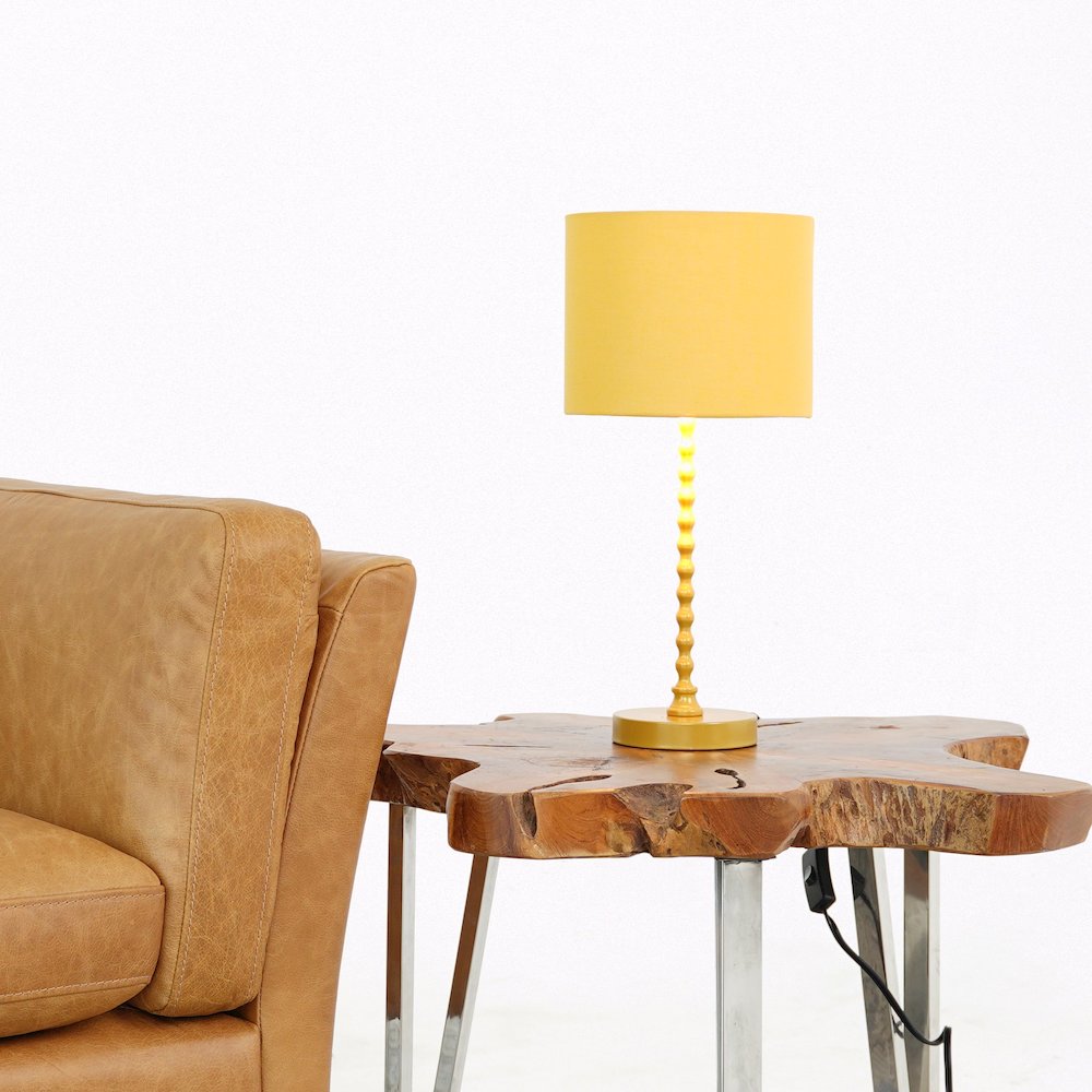 Sereno Table Lamp Ochre and Gold. Picture 5