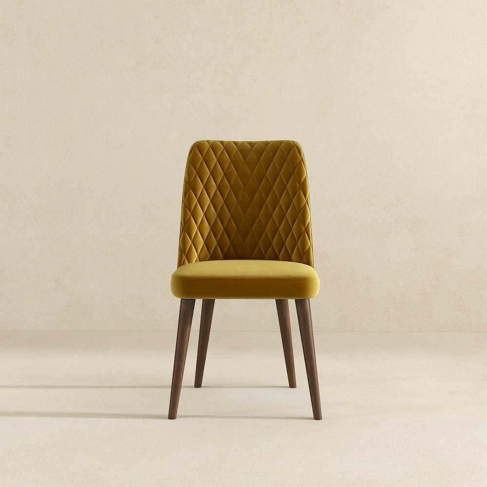 Katie Gold Velvet Dining Chair (Set Of 2). Picture 3