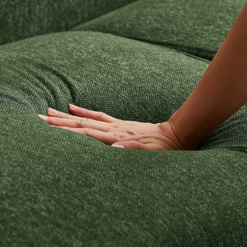 Larisa Mid Century Modern Linen Sofa. Picture 6
