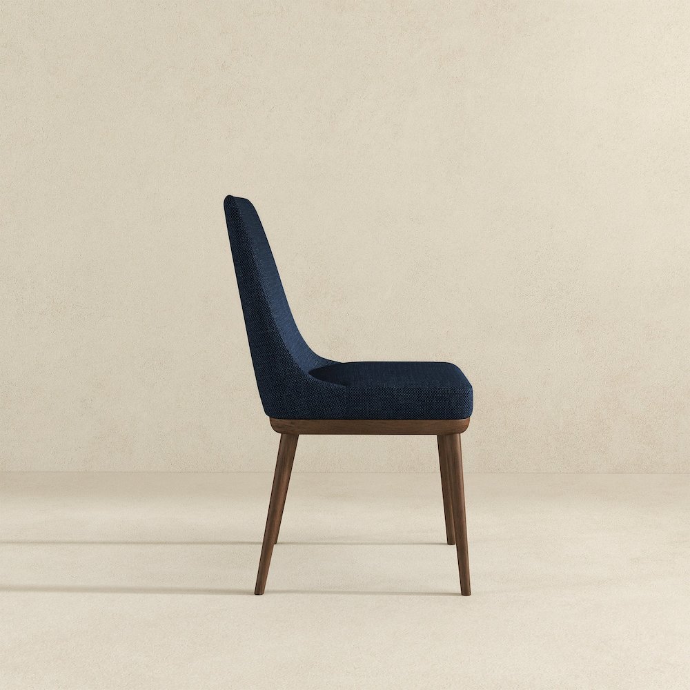 Kate  Dark Blue Fabric Dining Chair (Set Of 2). Picture 6