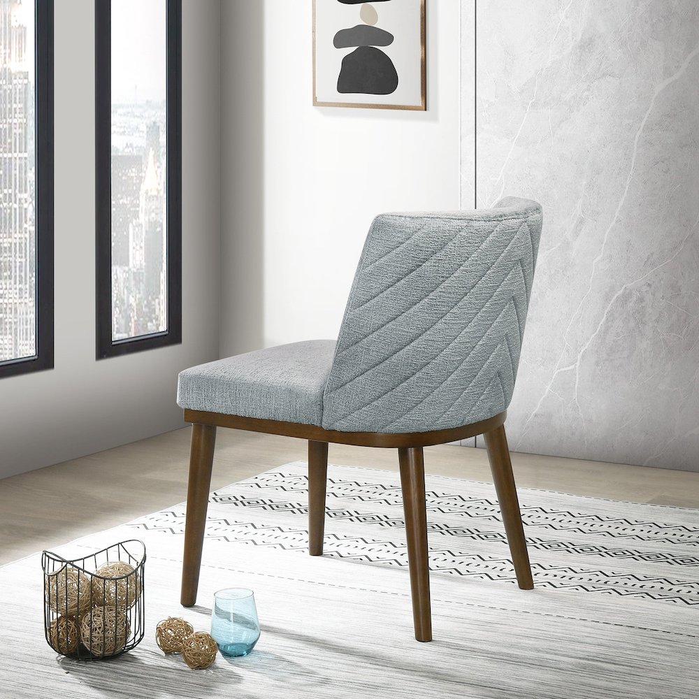 Daley Grey Fabric Dining Chair (Set Of 2). Picture 5