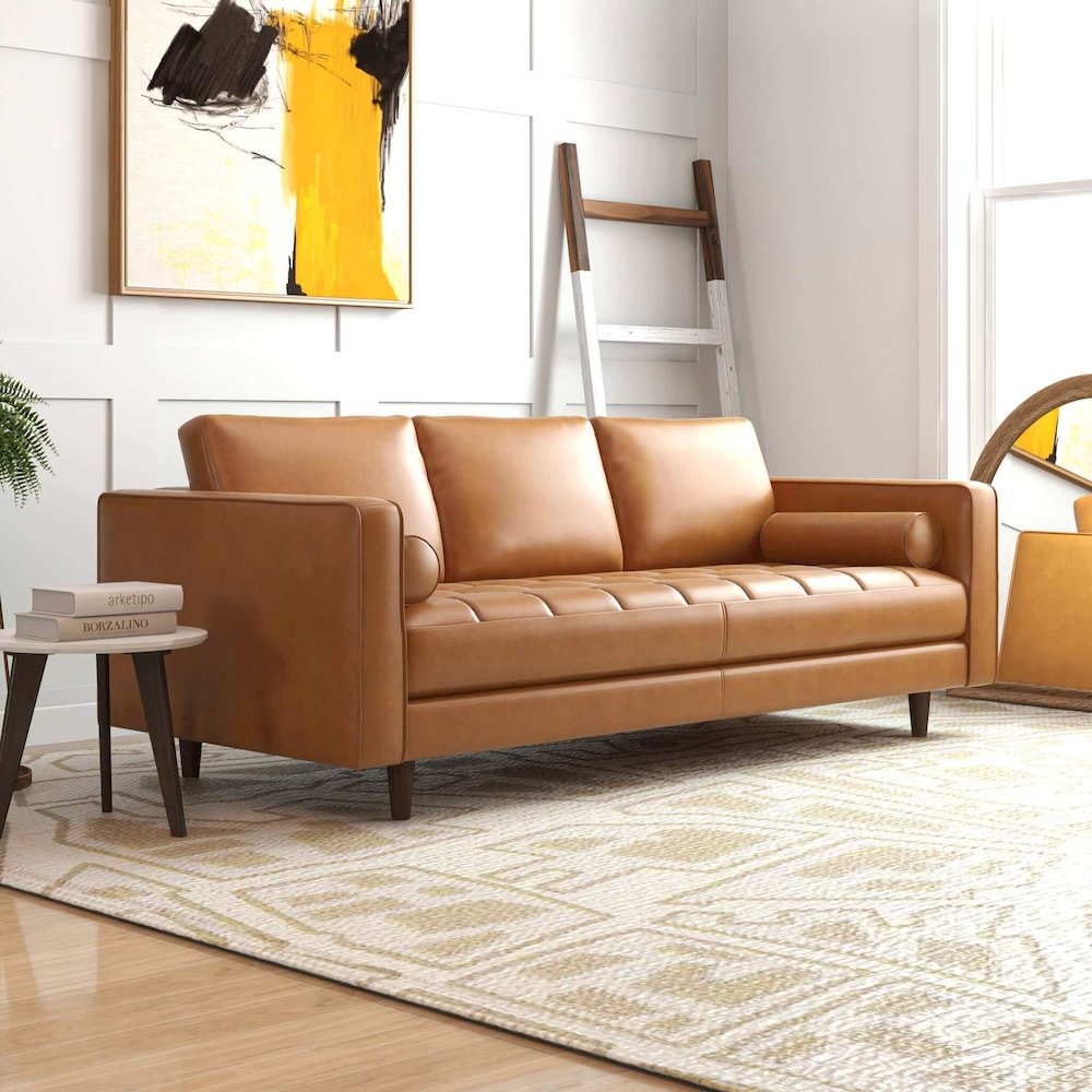 Catherine Mid-Century Modern Sofa. Picture 5