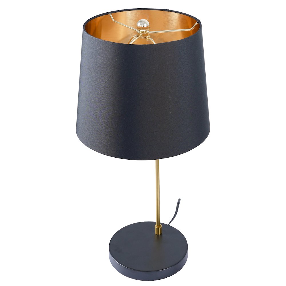 Lustrous Table Lamp - Black outer and Gold inner. Picture 1