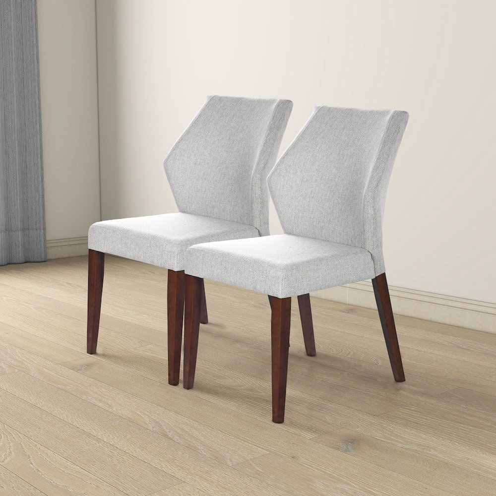 Luca Light Grey Fabric Dining Chair (Set Of 2). Picture 6