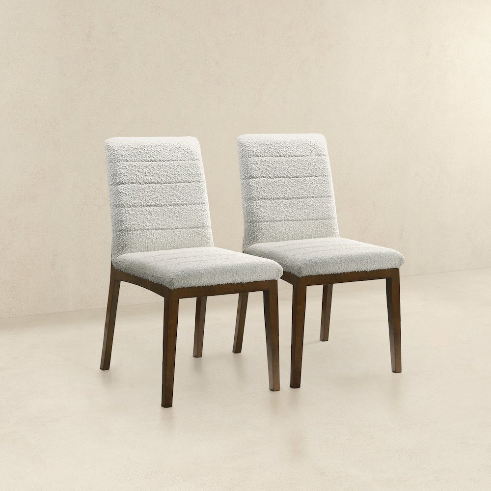 Ines White Boucle Dining Chair (Set Of 2). Picture 3