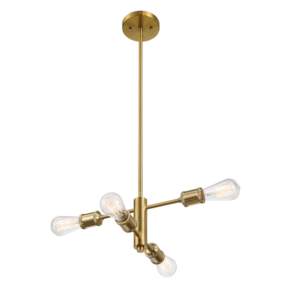 Trellis Four Lights Modern Gold Chandelier. Picture 5