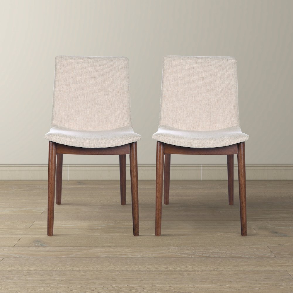 Ravel Beige Fabric Dining Chair Set of 2. Picture 2