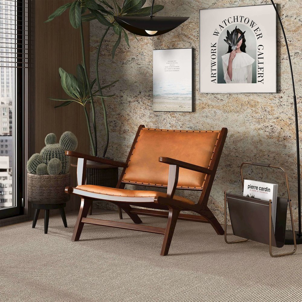 Daniel Leather Arm Chair. Picture 3