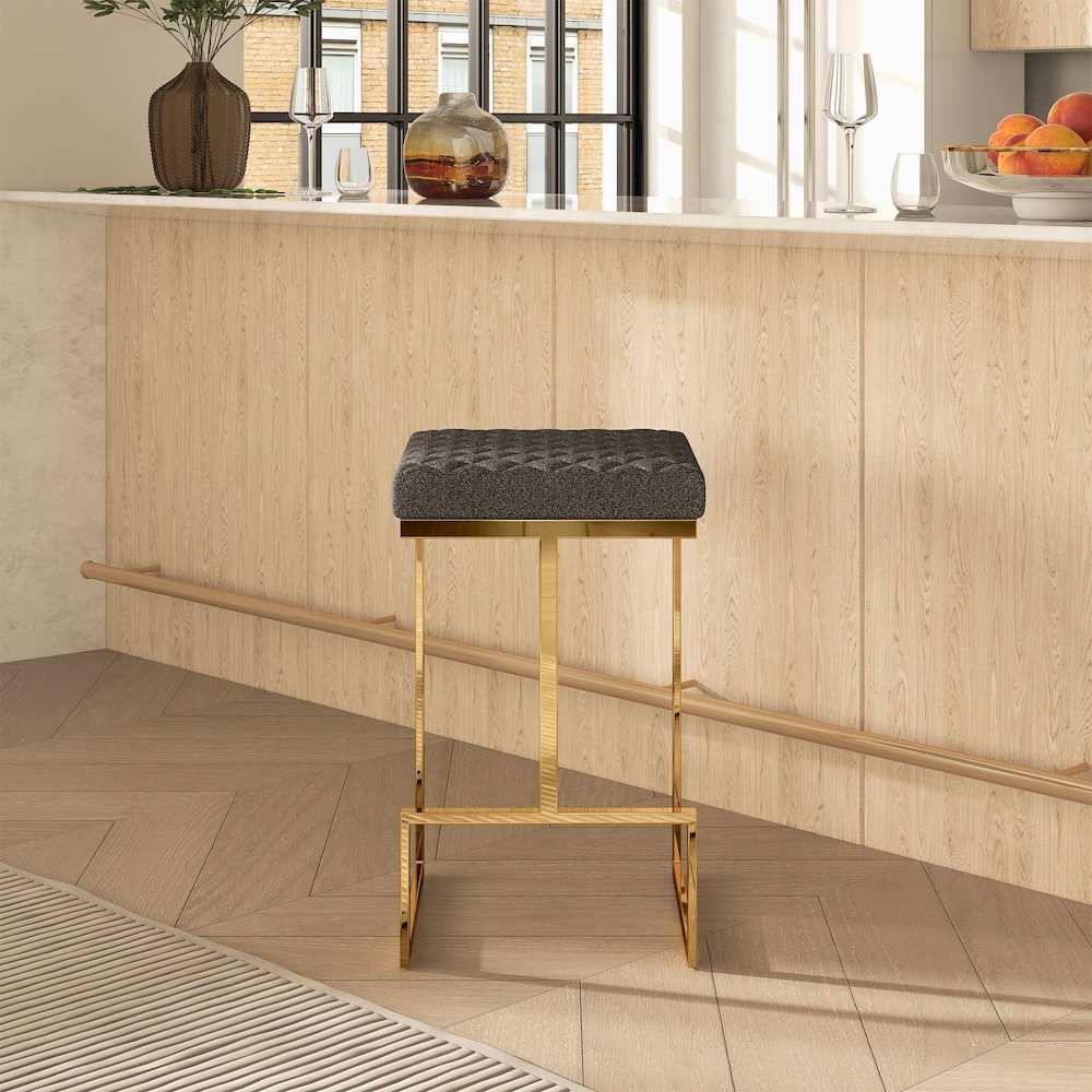 Joel Grey Boucle Counter Stool. Picture 3
