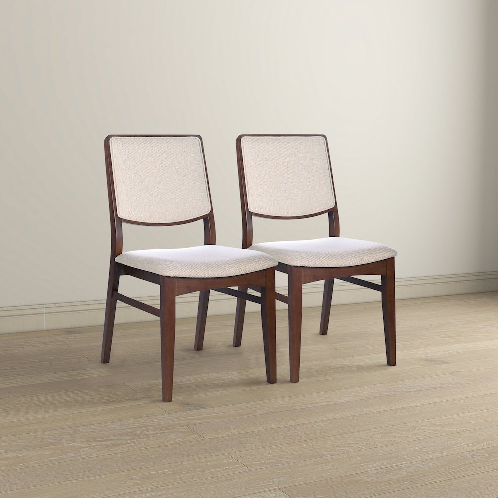 Skylar Beige Fabric Dining Chair (Set Of 2). Picture 3