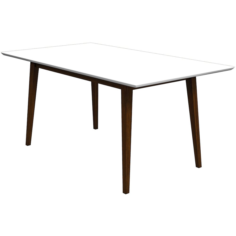 Mary Modern Style Solid Wood Rectangular Dining Kitchen Table 63". Picture 1