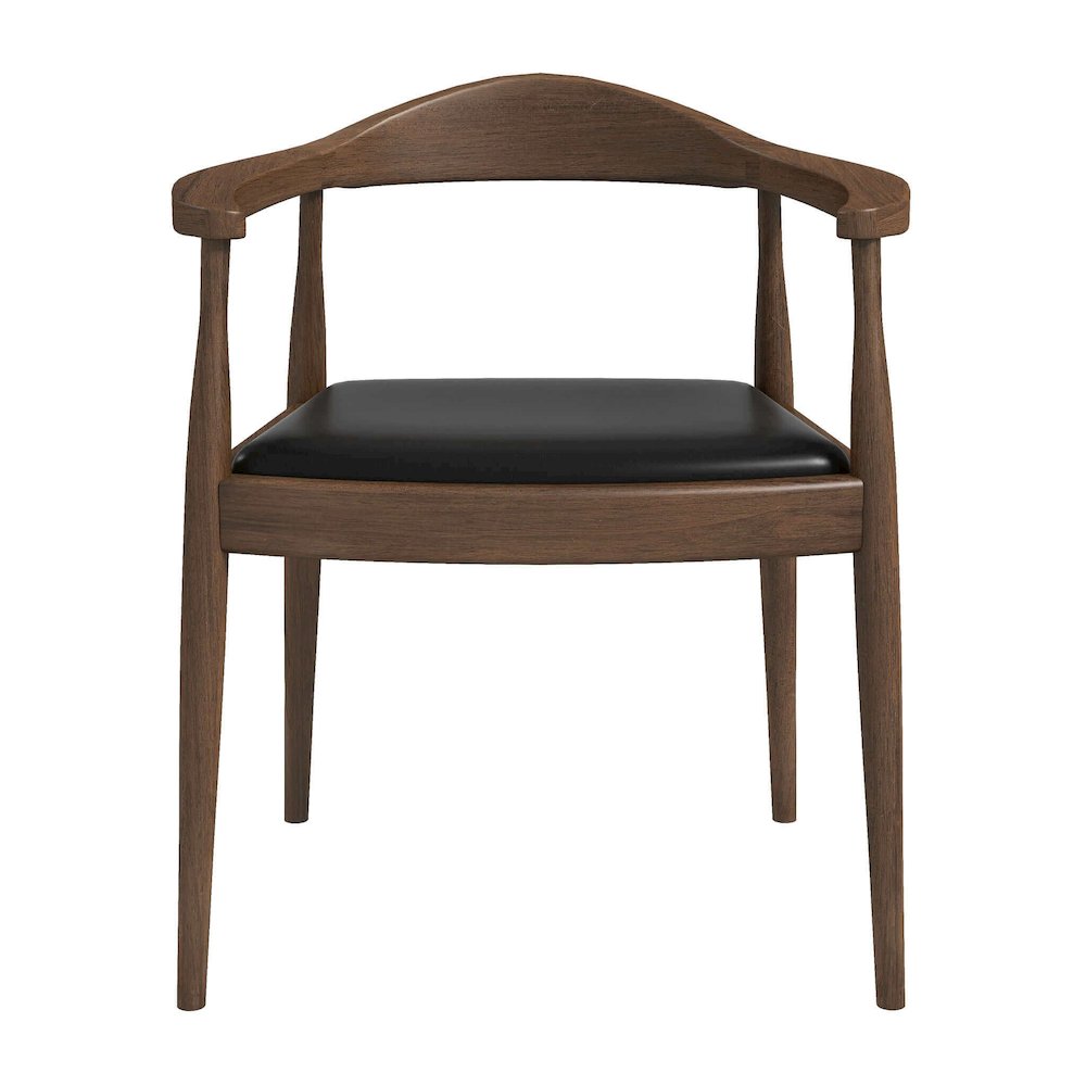 Kelly Black Vegan Leather Dining Chair. Picture 1
