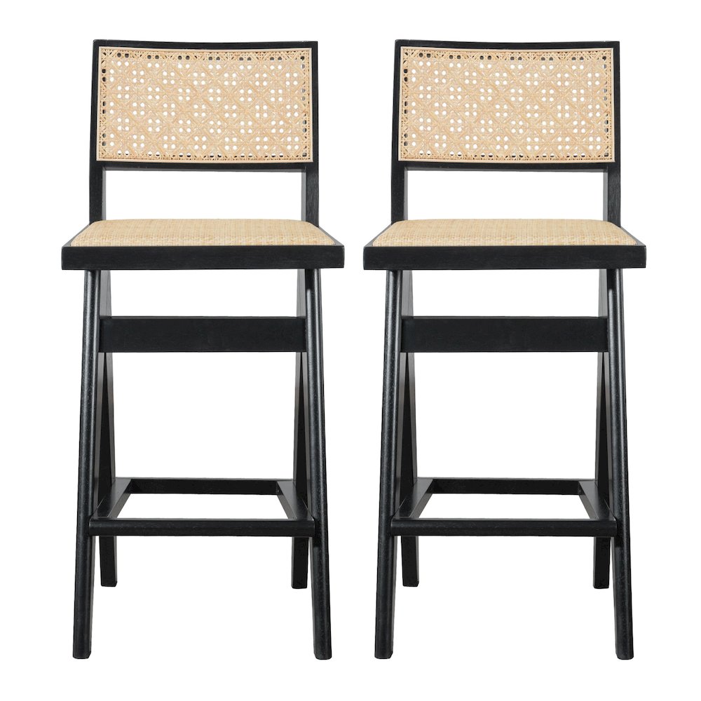 Keira Rattan Bar Stool (Set of 2). Picture 1
