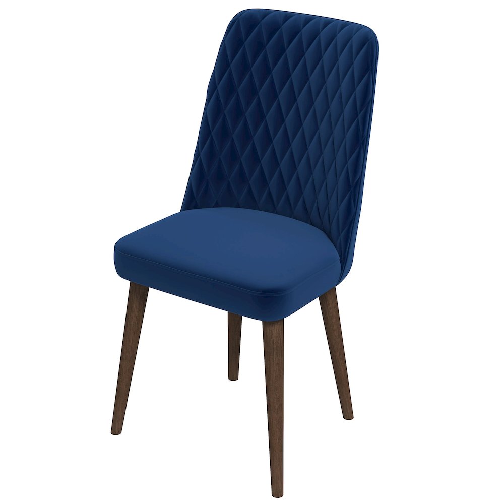 Katie  Navy Blue Velvet Dining Chair (Set Of 2). Picture 7