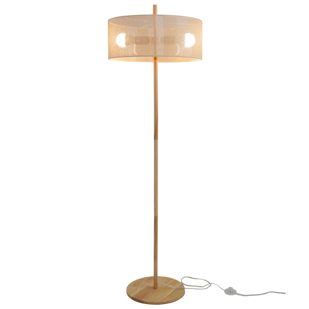 Lirian Floor Lamp - Oak and Natural. Picture 1